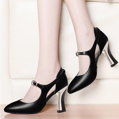 2021 Sexy High Heels, Shoes, Womens High Heels, Pointed Toes, Dress Shoes High Heels, Stilettos Buckles Mary Jane Womens Shoes