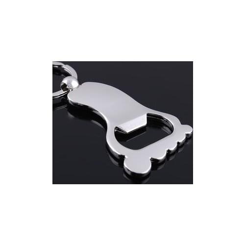 50 pieces new high-end business travel gifts key chain bottle opener key chain wholesale feet can be customized logo
