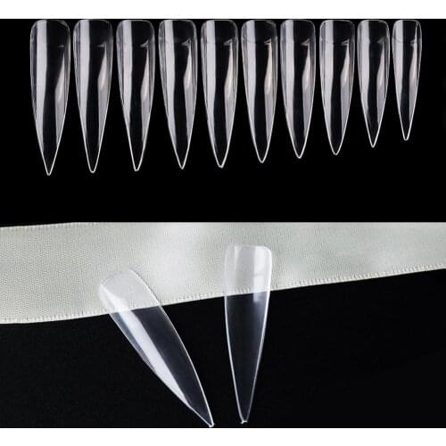 500Pcs Long False Nail Tips Fingernail Cover DIY Salon Manicure Art Decoration