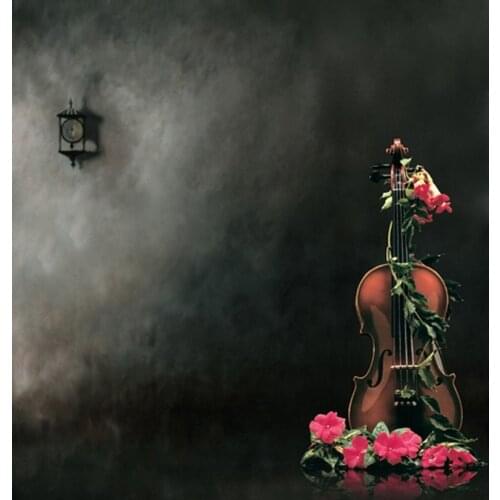 5x7ft Cello Red Flowers Photography Backdrops Photo Props Studio Background