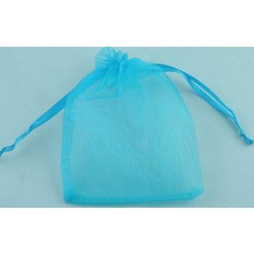 Free shiipng!!!!500pcs/lot Light Bule Organza Wedding Gift Bags&Pouches 9x7cm