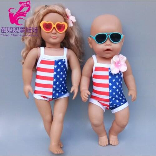 Born baby doll clothes beach dress 18 inch american og girl doll summer bikini kids toys gift