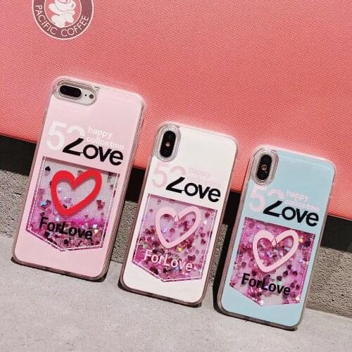 KQJYS Dynamic Liquid Diamond Bling Case For iPhone 8 7 6 6s Plus Capa Glitter Quicksand Phone Case For iPhone X Xs Max XR