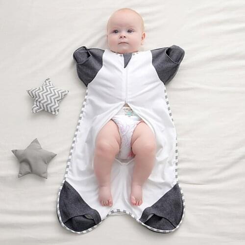 Baby Blanket Newborn Zipper Sleepsack Wrap Baby Short Sleeve Cotton Sleeping Bag Blanket Bedding Infant blankets Swaddle Wrap