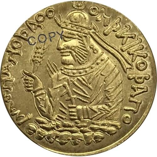 Ancient India Kushan Empire Huvishka ca AD 152 192 Gold coin Brass Collectibles Copy Coin