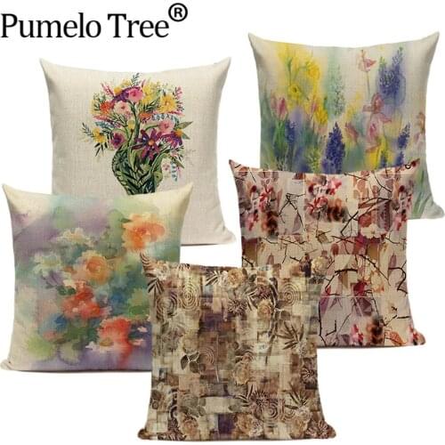 Elegant Narcissus Throw Pillow Covers Hazy Mood Decoration Room Sofa Cover Floral Decoration Car Interior Square Cushion Case