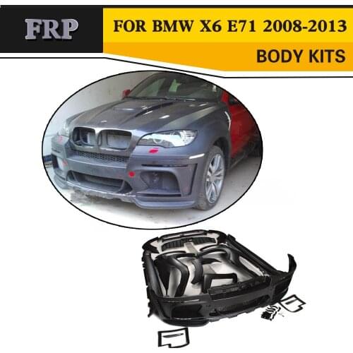 FRP Black Car Accessories Body Kits for BMW X6 E71 Utility 4-Door 2008-2013