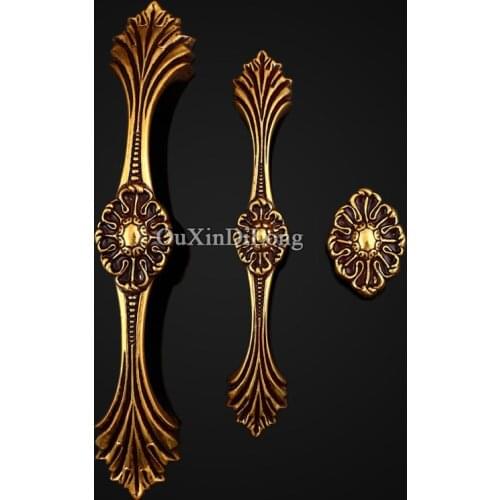 Hotsale 10PCS/lot European Antique Furniture Door Handles Cupboard Wardrobe Drawer Kitchen Cabinet Pull Handles and Knobs