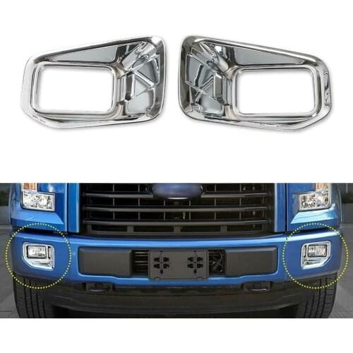 Chrome ABS Car Styling Front Fog Light Lamp Decoration Cover Trim For Ford F150 2015 2016 2017 2018 2019 F-150