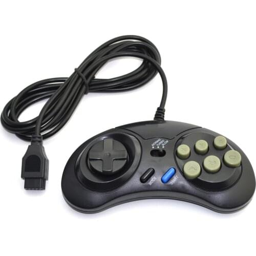 Game controller for SEGA Genesis handle controller Gamepad for SEGA MD Game Accessories Bring turbo and slow function Black