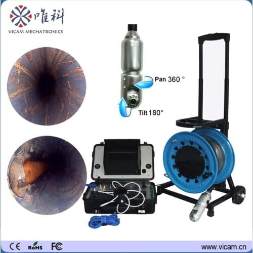 Vicam borehole water well chimney inspection camera with 100m soft cable V8-3288PT-2