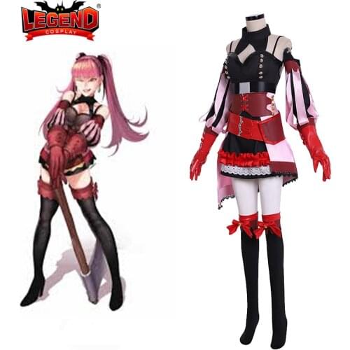 Cosplay Legend Fire Emblem Hilda Cosplay Costume Dress Red Custom made All Size Full set Halloween Carnival Party Suit costume