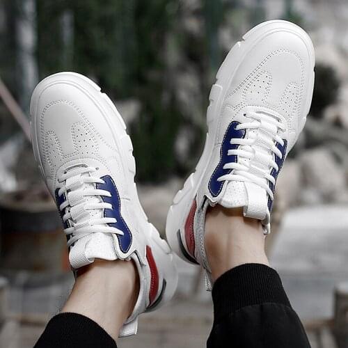 Streetwear Men Shoes White Casual Shoes Causal For Men Mens Fashion Man Sneakers Leather Fashionable Sports Trend Brand Stylish