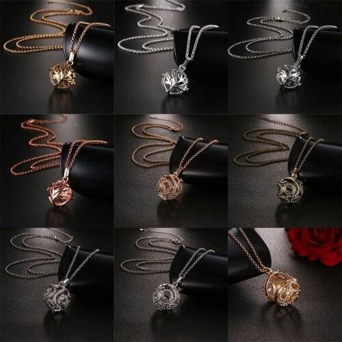 Mexico Chime Music Ball Caller Vintage Zircon Pendant Aromatherapy Essential Oil Tree Of Life Necklace Pregnant Fashion Jewelry