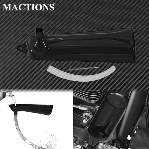 Motorcycle Black 2 In 1 Crankcase Oil Fill Funnel Cover For Harley Sportster XL XR Touring Dyna FXDB Road King Electra Glide