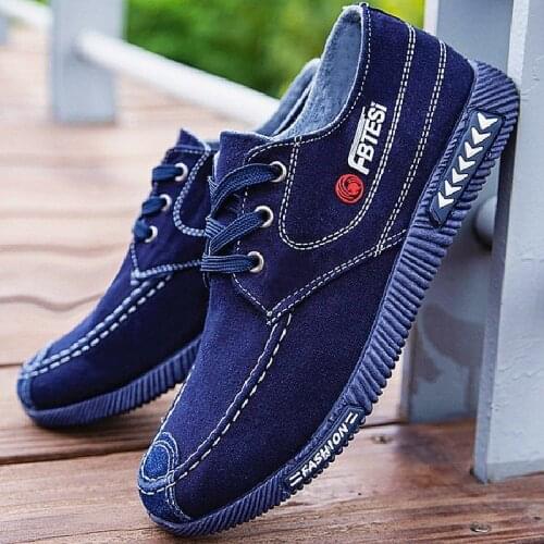 Spring New Mens Canvas Shoes Summer Breathable Work Shoes Old Beijing Cloth Shoes Mens Casual Shoes Sneakers