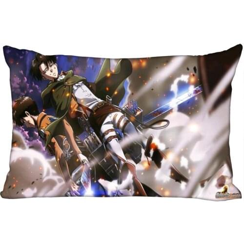 Custom Attack on Titan soft Pillowcase 45x35cm(One Side) Rectang Zipper Print Throw Pillowcase Cover