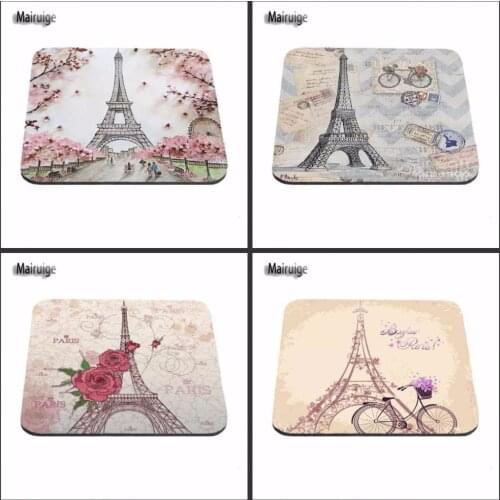 Eiffel Tower Scenery Top Selling Silon Anti-slip Yellow Band Mousepad Computer Mouse Pad Mat For Optal Me Trackball Mouse