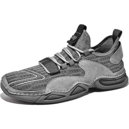 Plus size summer mens leather casual shoes breathable sole mesh sneakers hollow sandals кроссовки мужские повседневная обувь 46