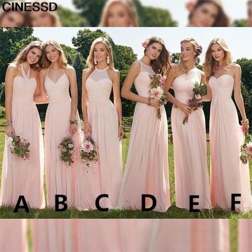 Sexy New Women Bridesmaid Dresses Chiffon Plus Size Lace Up Girl A Line Sweetheart One-Shoulder Sleeveless Wedding Party Gown