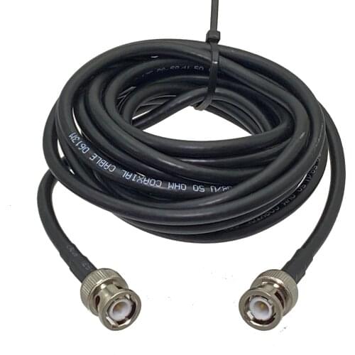 BNC male plug to BNC male plug straight crimp RG58 cable RF jumper pigtail 4inch~20M