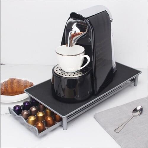 Iron Coffee Capsule Rack Anti-noise 40 Grid Reusable Coffee Capsule Box Drawer Type Dolce Gusto Coffee Rack