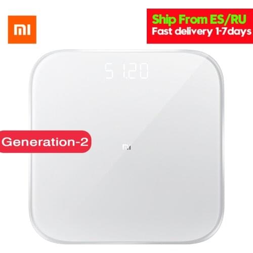 Orinigal Xiaomi Smart Scale 2 Mi Smart Health Weight Scale Bluetooth 5.0 Weight Loss Fitness Support iOS 9 Android 4.3 Mifit APP
