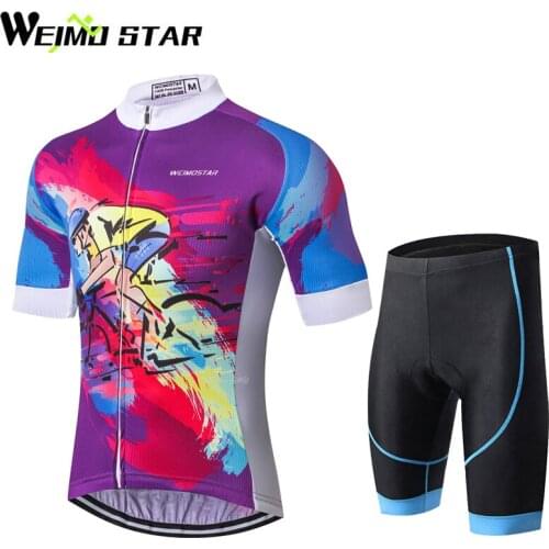 WEIMOSTAR Team PRO Men Cycling Jersey Bike Ropa Ciclismo Short Sleeve Jersey MTB Biking Clothing Jersey Shirts Bib Shorts Sets