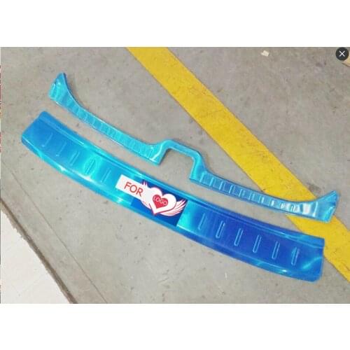 Stainless Steel Rear Bumper outside Protector Sill Trunk Pedals Tread Plate Trim Fit For Volvo XC60 2009-2014