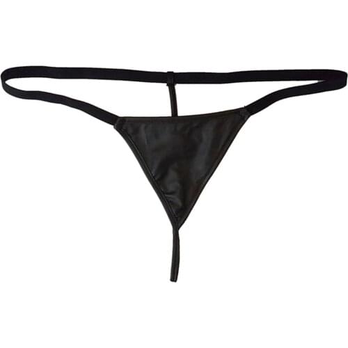 Women Sexy G-strings Thongs Bikini 2021 Faux Leather Panties T-back Porn Mini Underwear 4XL Lingerie Invisible Femme Briefs