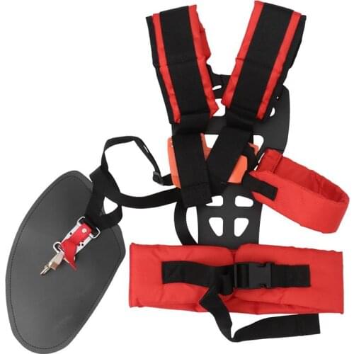 1Pc Double Shoulder W Shape Harness Strap Comfortable Labor Saving Strimmer Padded Belt for Brush Cutter Trimmer Garden Pruner