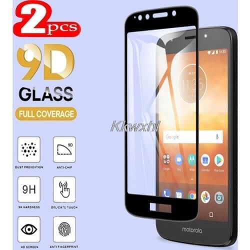 2PCS For Motorola Moto E5 Play Screen Protector Full Glue Tempered Glass Protective Cover Film ON MotoE5 E5Play