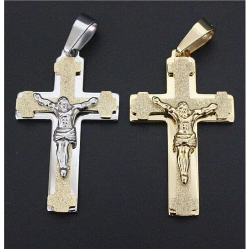 25g Newest Golden Jesus Cross Pendant 2016 Fashion Cross Pendant For Women And Men