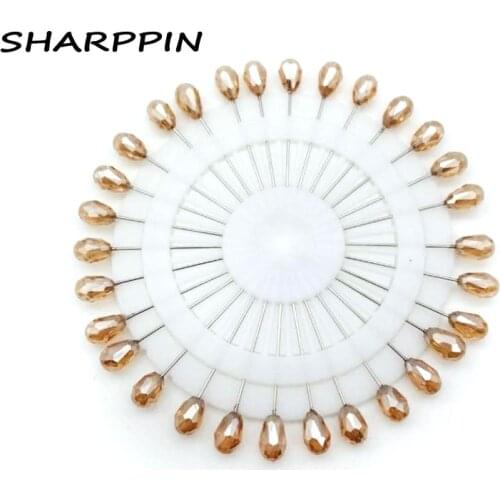 2019 New Hijab Pins Set Wholesale 30PCS Crystal Muslim Brooches For Women Safety Scarf Pins Hijab Pins Jeweley Brooch