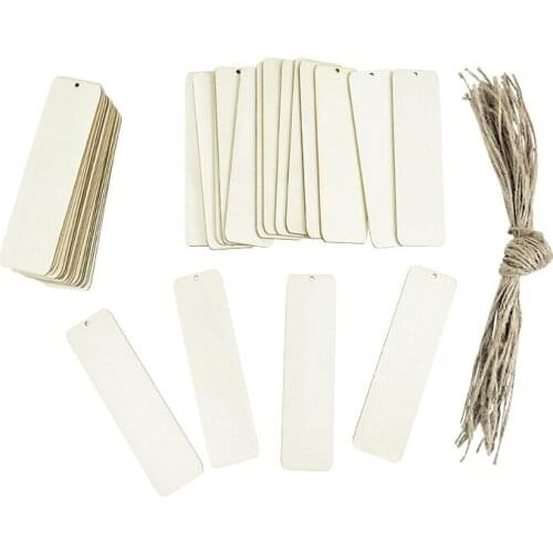 5-36pcs DIY Blank Wood Chip Handmade Hang Tag Labels Gifts Bouquet Decorative Tags Birthday Wedding Christmas Party Ornament