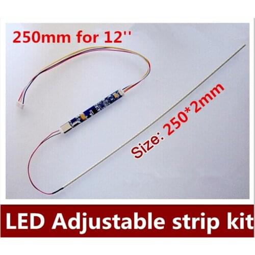 5pcs 12" 250MM*2MM Adjustable Brightness LED Backlight Strip Kit,Update Laptop LCD CCFL to LED Screen
