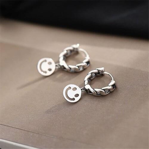 925 Sterling Silver Tassel Round Bead Korean Charm Stud Earrings For Women Girl Elegant Party Jewelry Prevent Allergy eh827