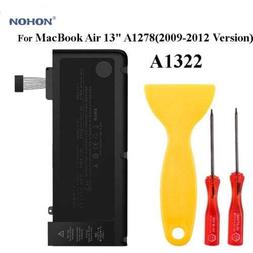 Nohon Laptop Battery For MacBook Air 13" A1322 A1278(2009-2012Year) MC101 MD101 MD313 MB990 MB470 MC700 MC724 MC374 MB990 MD313