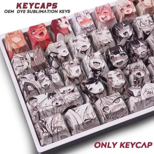 Animation Cute Keycaps Sublimation PBT OEM 71 108 Mechanical Keyboard Compatible With Mechanical Keyboards Of 60 87 96 104