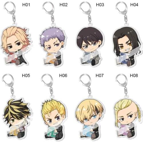 Tokyo Revengers Keychain Character Mikey Draken Chifuyu Kazutora Cosplay Bag Pendant Anime Keyring Jewelry