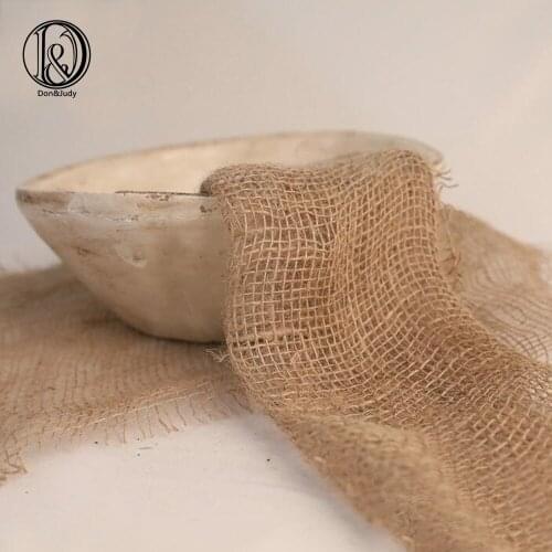 D&J Newborn Jute Backdrop Blanket Baby Photography Prop Burlap Layer Hessia Jute Background Prop Basket Stuffer Filler 75*75cm