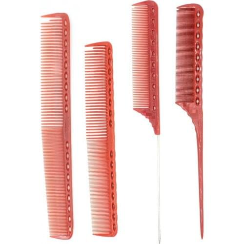 3 Color Comb Hairdresser Professional Hair Combing Resin Material Salon Teasing Comb Anti-static Hair Comb Set
