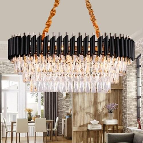 Good Quality K9 Crystal Chandelier Suspension Lighting Luminaires Hanging Lustre for Restaurant Crystal American Style Lamp