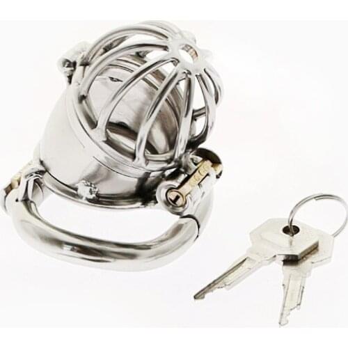 Stainless Steel Cock Cage Cock Locking Chastity Devices Cock Ring With Active Penis Cover Stealth Locks Sex Toys for men