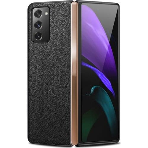 Leather Phone Protective Case All-inclusive Cover Shell for Samsung Galaxy Z Fold 2 Mobile Phone Parts