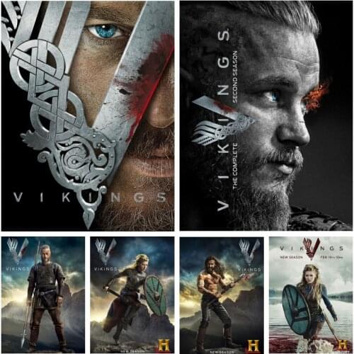 Mosaic Art 5d Diamond Painting Vikings Poster Embroidery Cross Stitch Kit Gift For Home Decoration