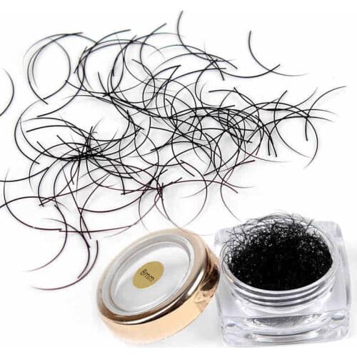 C&J Curl Natural Human Hair Individual False Eyelash Extension 3d 6d Imitation Mink Eye Lashes Makeup 0.15/0.17/0.2mm thickness