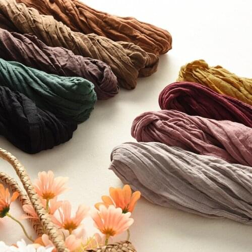 NINI WONDERLAND 2021 Autumn Winter Cotton Linen Solid Color Big Scarf Women Vintage Shawl Lady Casual Scarfves Four Season
