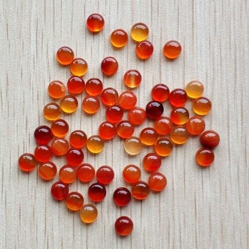 Wholesale 50pcs/lot fashion hight quality natural red onyx round cab cabochon 6mm beads for jewelry making 6mm free