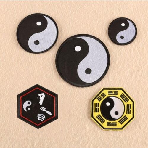 Taiji gossip Patches wholesale embroidery badge sticker clothes patch sticker In on Diy Coats and hats Clothing accessories